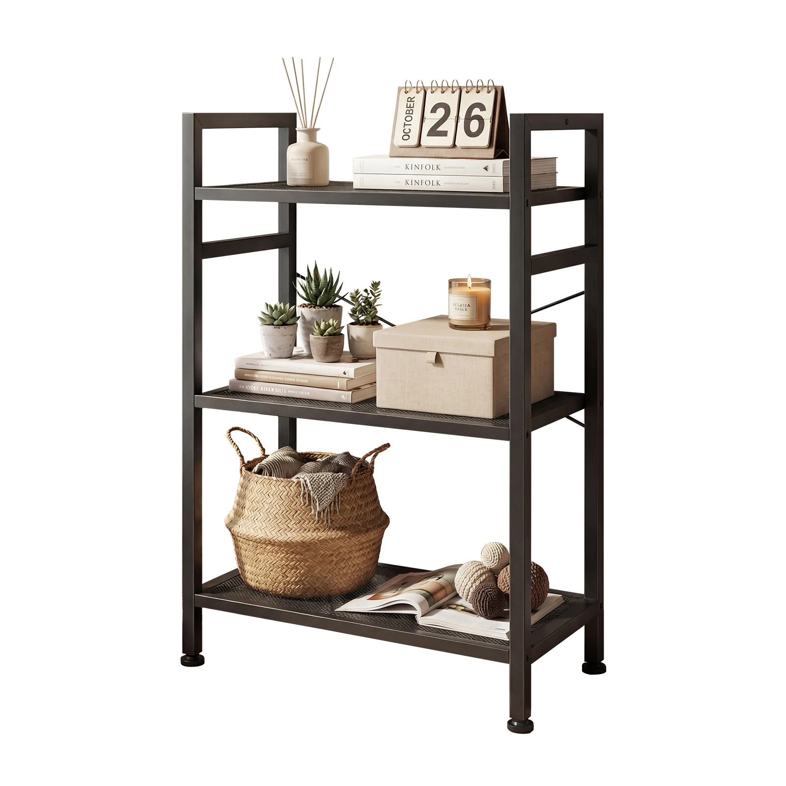 multi tier shelf styling