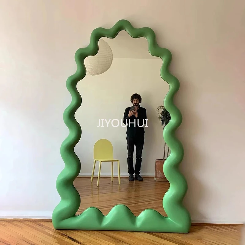 

Luxury Irregular Mirror 2m Full Size Display Design Living Room Creative Full Body Mirror Abstract Cool Espejo Home Decoration