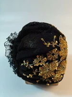Africain femme enveloppement tête Bonnet musulman Turban chapeau dame tête enveloppes paillettes Luminescence perles plissé Turban casquette pour les femmes 4