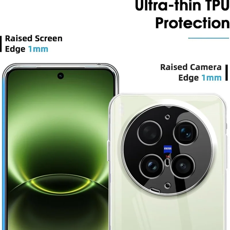 Slim Clear TPU Soft Silicone Protective Cover for Smartphones - Transparent Case