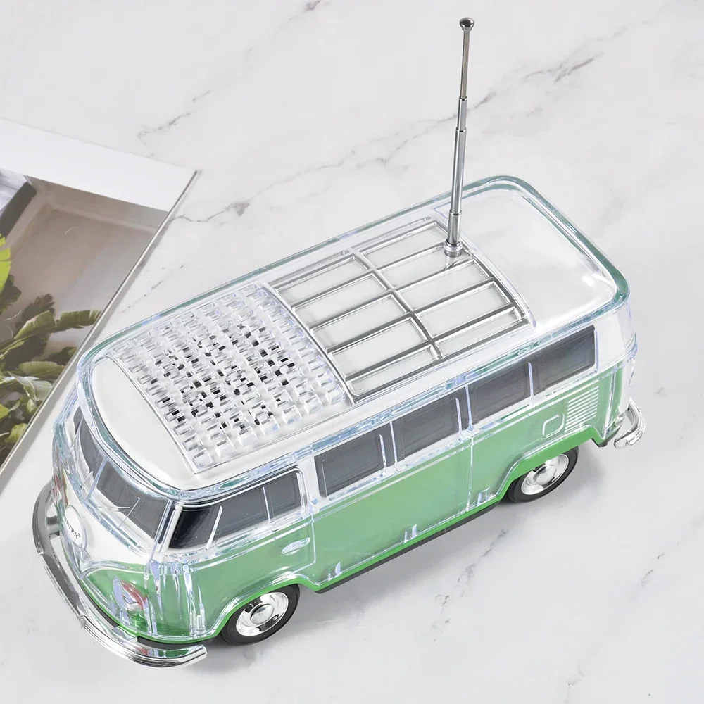 Christmas WS-267BT Colorful Mini Bluetooth Speaker Car Shape Mini Bus Speaker Sound Box MP3++U Disk+TF+FM+LED 7color Function