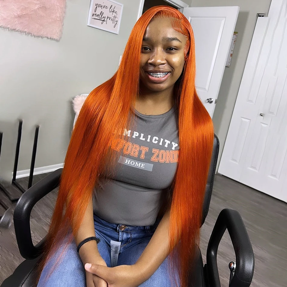 

Оранжевый имбирный кружевной передний парик, человеческие волосы, вьющиеся кружевные передние парики из человеческих волос, без клея, водная глубокая волна, 13X4 13X6 Hd кружевной передний парик