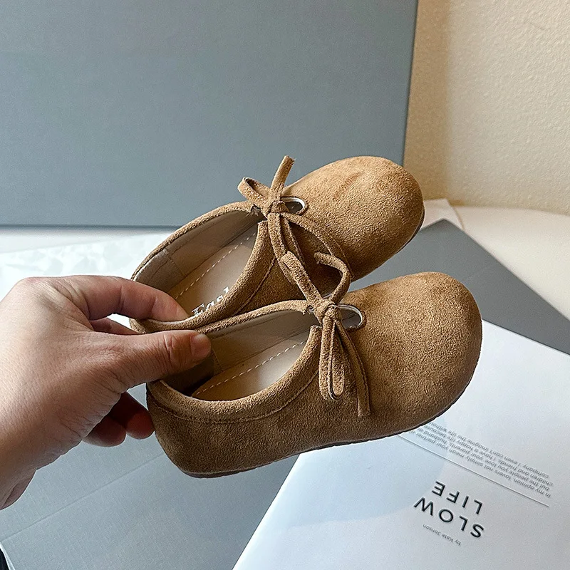 Spring Leather Shoes New Fashion Comfort Princess Shoes Soft Soles Anti Slip Simple Design Girl Shoe Breathable Casual Kid Shoe