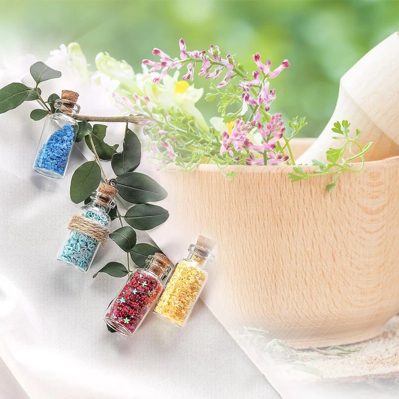0.5-5ml mini glass wishing bottle with cork transparent blessing gift cure lucky drift empty small jar decoration 10-50pcs for glass bottles,mini glass bottles