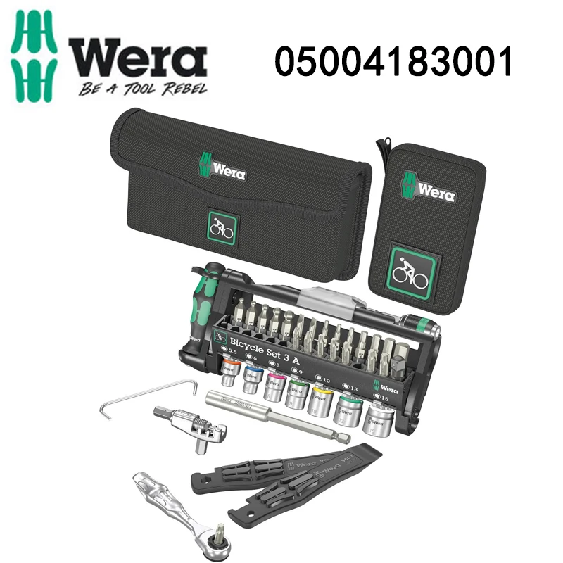 

Wera 05004183001 Bicycle Set 3 A Bicycle Socket Set With Bit Ratchet and Chain Tool 40 pcs