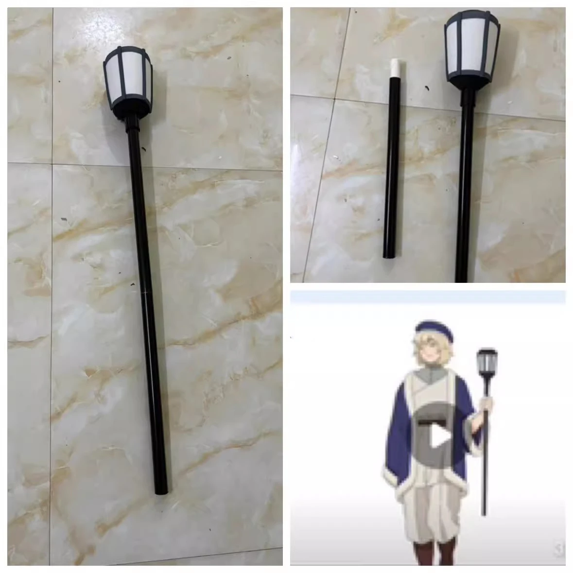 

Парик для косплея «вкусный в подземелье» 90 см, косплей-Falin Prop Falin Staff Black Stick 90 см для женщин и мужчин, реквизит для косплея на Хэллоуин
