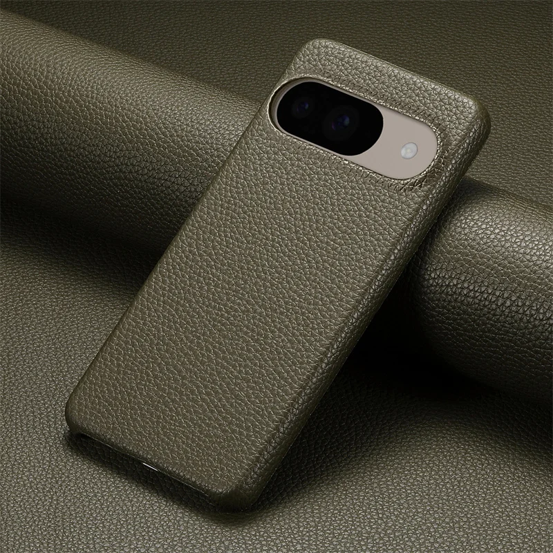 Luxury Soft Lychee Pattern Leather Shockproof Bumper Case Cover