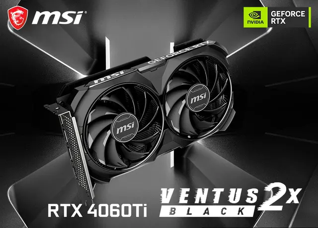 Msi geforce rtx 4060ti ventus 2x black 8g ocゲーミンググラフィック 