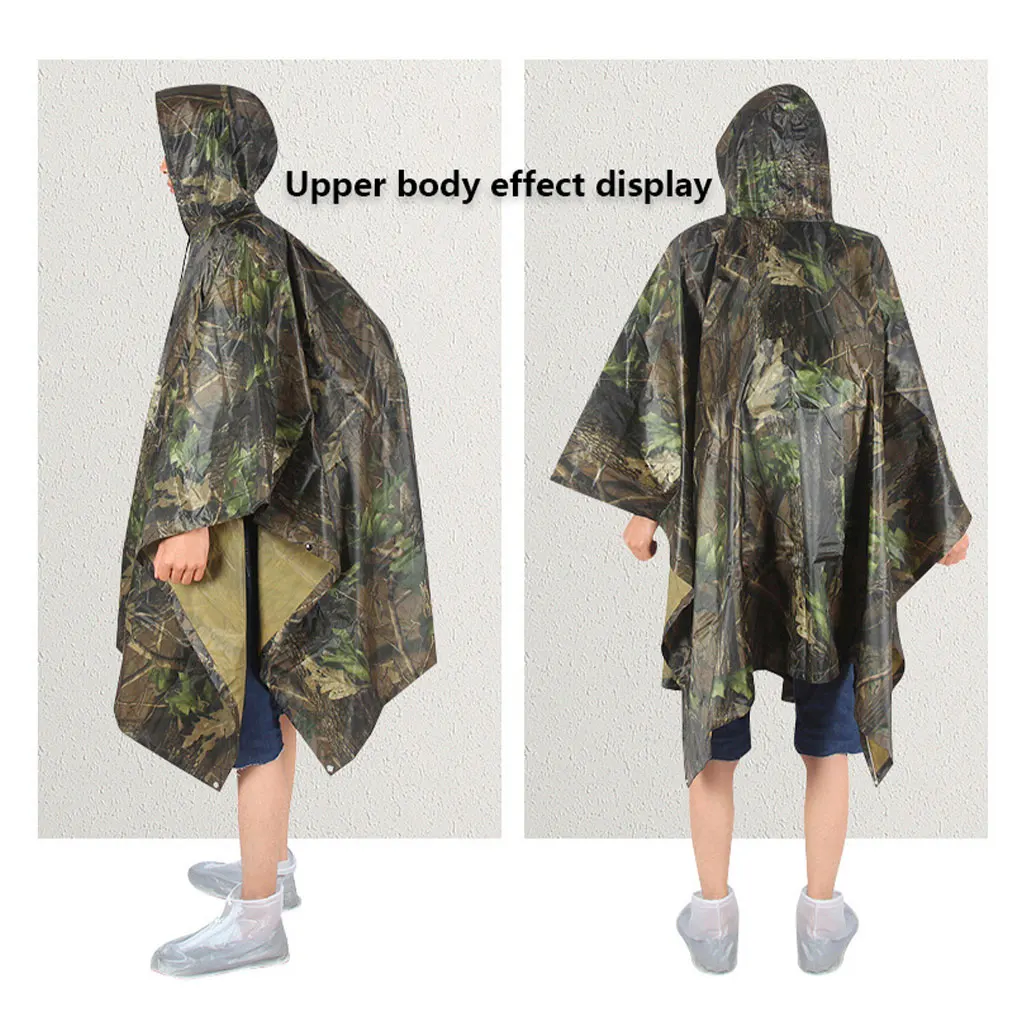 Camouflage Durable And Waterproof Raincoat &ndash; Reliable Against Rain And Wind Durable Materials Maple leaf camouflag Free Size