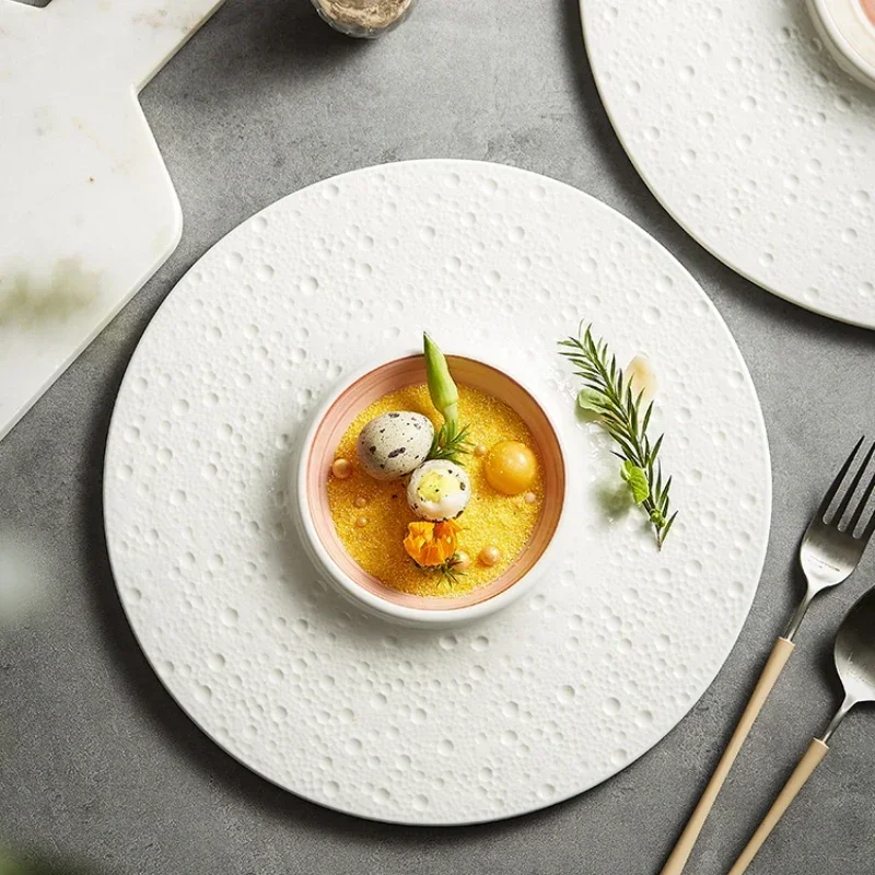 Ceramic Dinner Plate Western Food Hotel Tableware