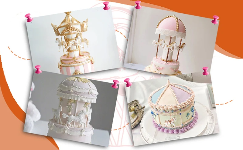Karussell Pferd Silikon Fondant Form Schaukel Schokolade Süßigkeiten Form Baby Dusche Kuchen Dekorieren Werkzeug Seife Handwerk Küche Liefert – Detail 6