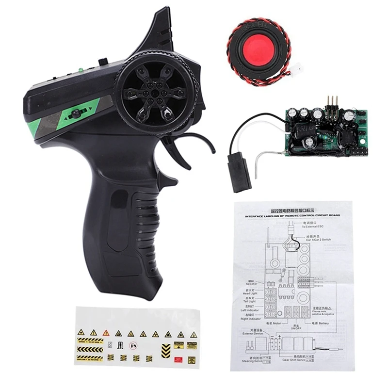 

2 шт., звуковая система, передатчик, приемник, плата, гудок, обновленные аксессуары для WPL D12 C24 B24 B36 MN D90, запчасти для радиоуправляемых грузовиков и автомобилей, B