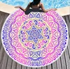 Microfiber Mandala Abstract Pattern Beach Towel Round Large Watercolor Quicksand Yoga Towel With Tassel Beach Mat Blanket Cover 4
