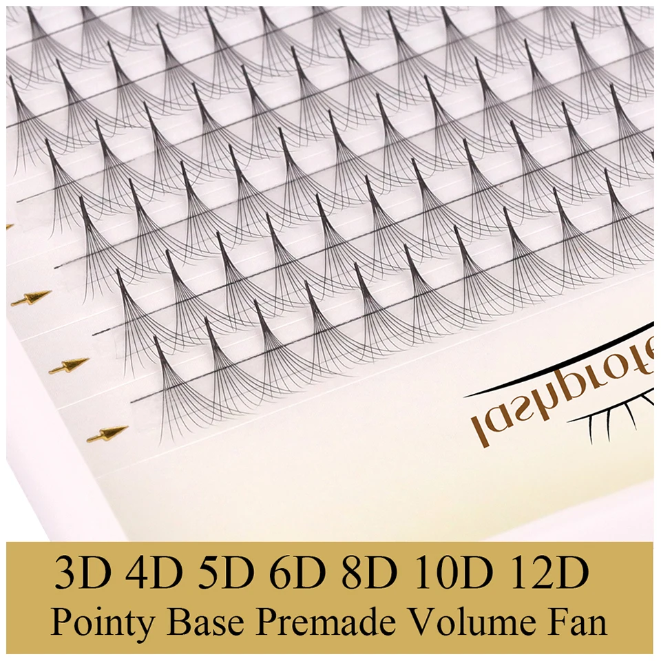 

Lashprofessor Sharp Premade Fans Pointy Base Premade Volume 320Fans Narrow Slim Thin Stem Eyelash Extensions C D Faux Mink Cilia