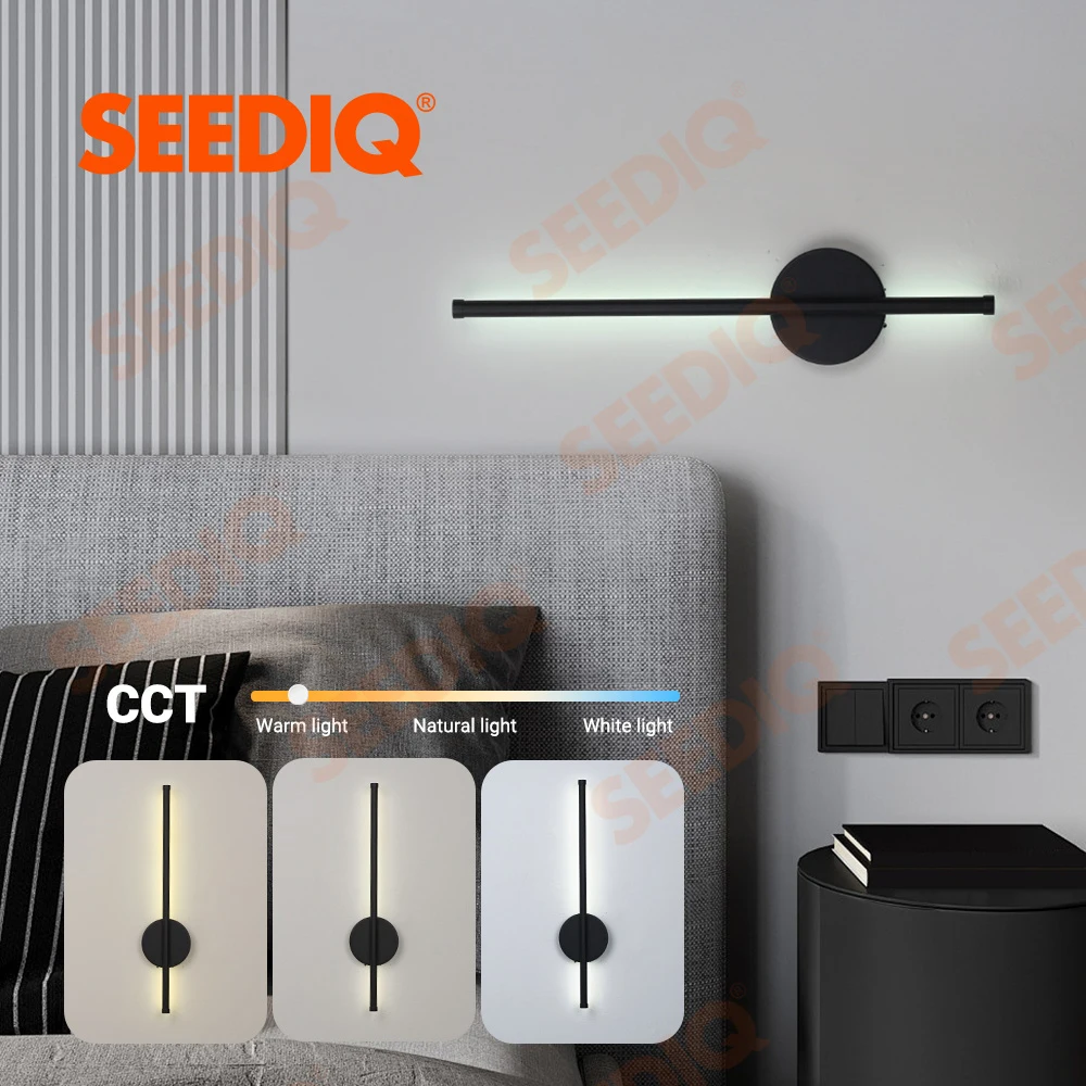 Rechargeable Wall Light With Remote Control Dimming 50 80cm Black Wall Sconce 3 in 1 Easy Installation Mounted Lamp