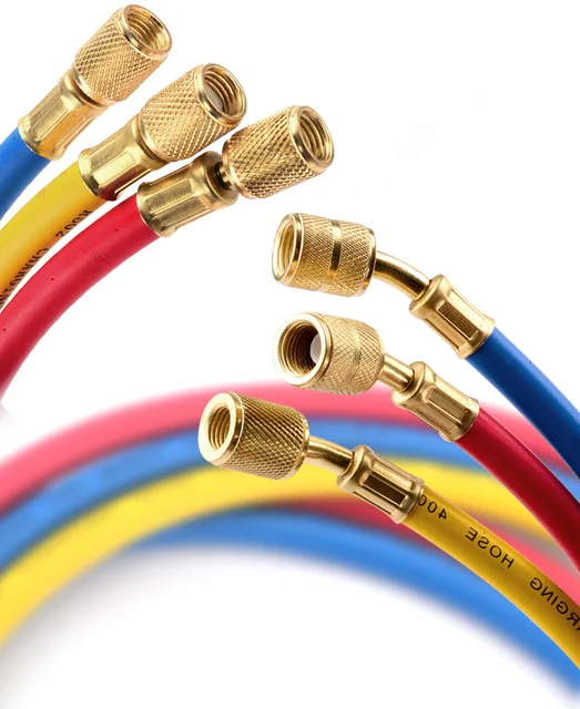 Tubo Di Ricarica Per Refrigerante - 90 Cm, 600 PSI, Per R410a, R22, R134a - Foto 4