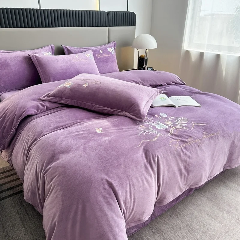 Baby velvet Family bed linen Comforter pad set Double bed comforters