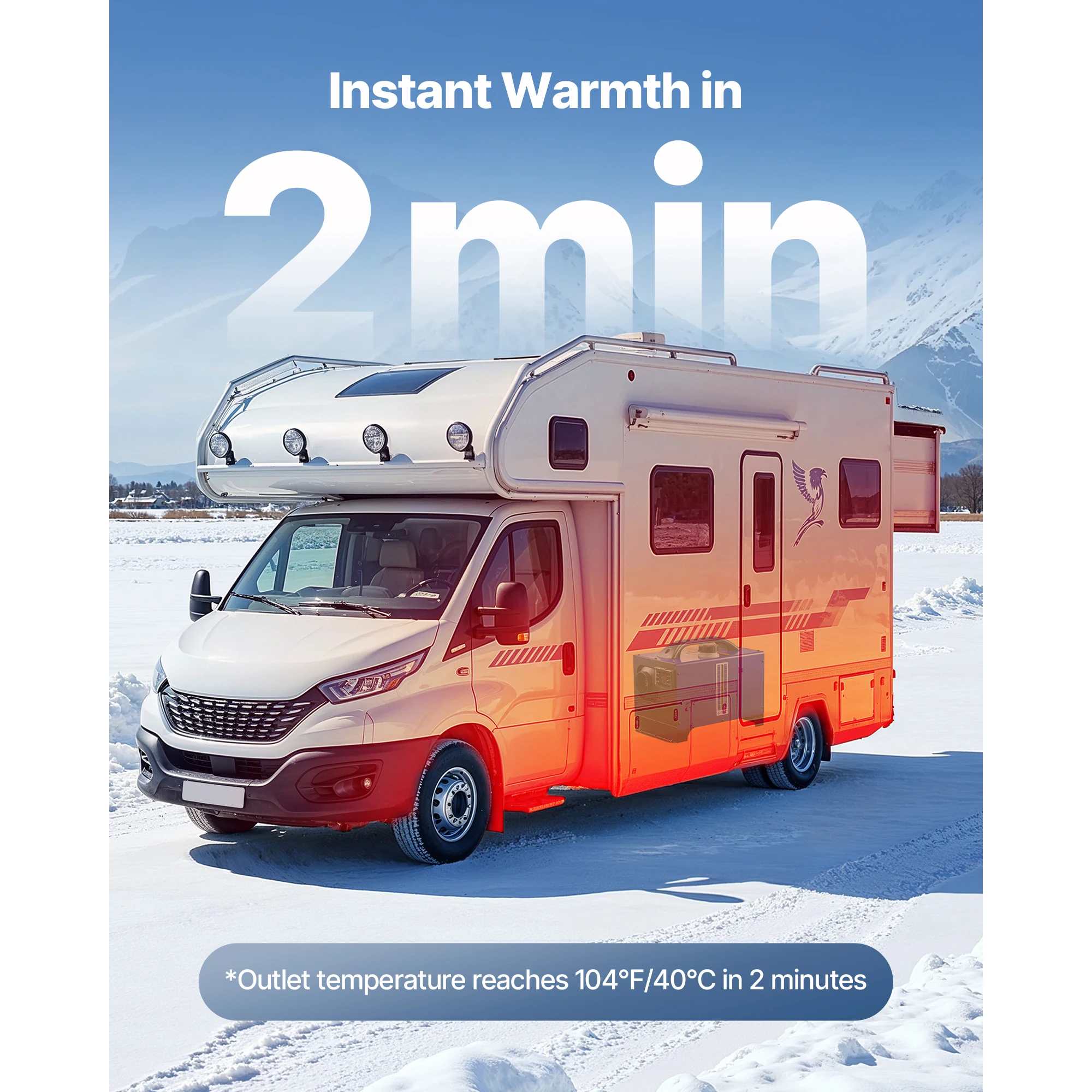 SucceBuy 8KW Diesel Heater DC 12V/24V All in One Portable Diesel Air Heater Car Heater with LCD Display Low Noise ,for Vans RVs