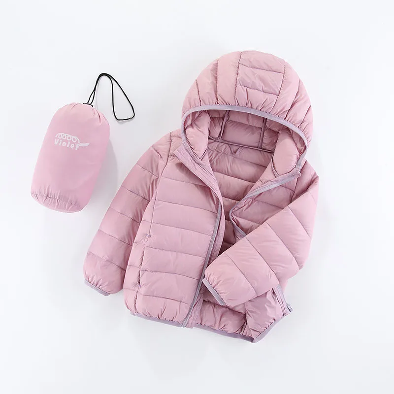 Children Down Jacket down jacket children jackets private baby hooded thin section down wear children's wear cotton cotton-padded jacket pure color coat