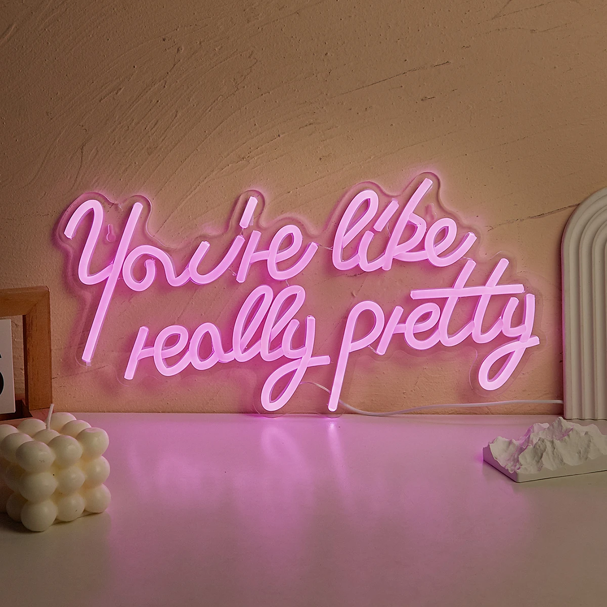 Chi-buy LED Neon U Like Really Pretty USB Powered Neon Signs Night Light 3D Wall Art & Game Room Bedroom Party Decor Lamp Signs