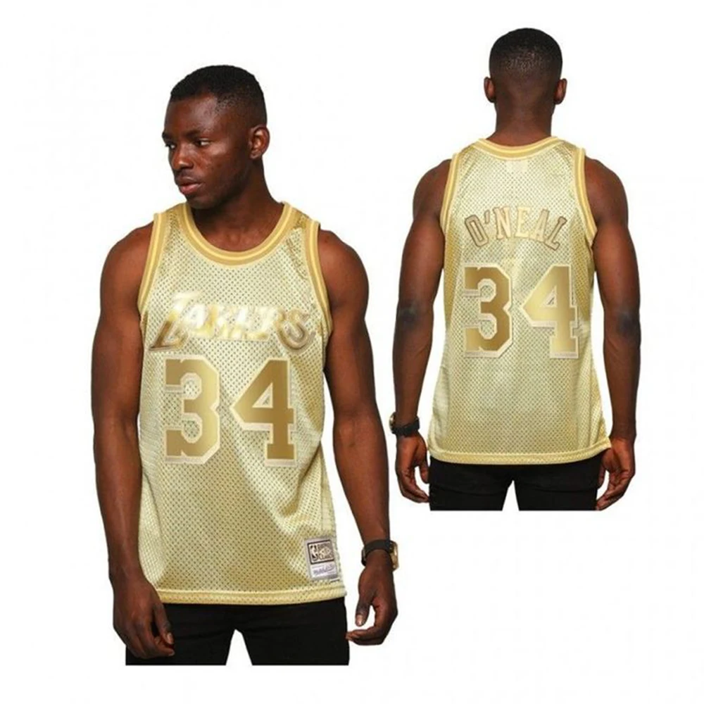 Basketball Vest Summer New Los Angeles James Gold Basketball Jersey Oversized Men's Vest High Quality Children Adult Universal Size Tops