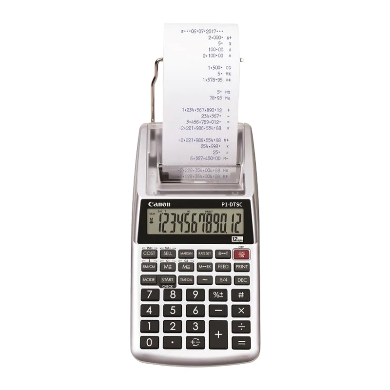 Small Desktop Printing Calculator Monochrome Printing Calculator P1 Printing Calculator Battery And Dc Dual-purpose Office Gift