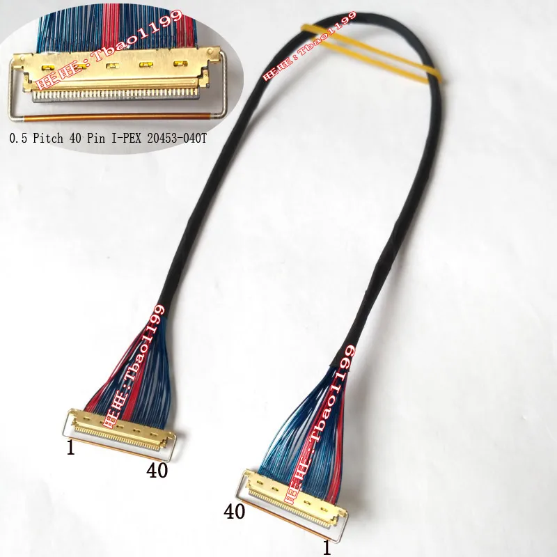 EDP 스크린 케이블, 40 핀 LCD EDP 컨버터 케이블, 40 p-40 p 컴퓨터 코드 어댑터 커넥터 판매, 4 레인/0.5cm 피치