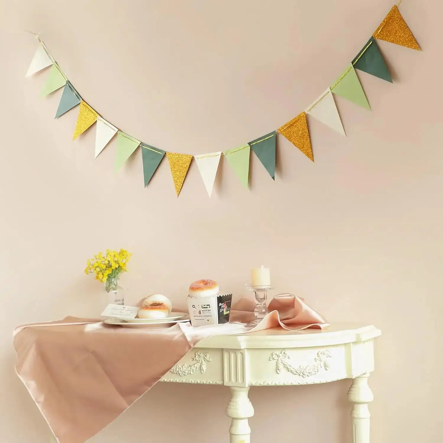 Triangular Flags 16Pcs Party Decorations Birthday Banner