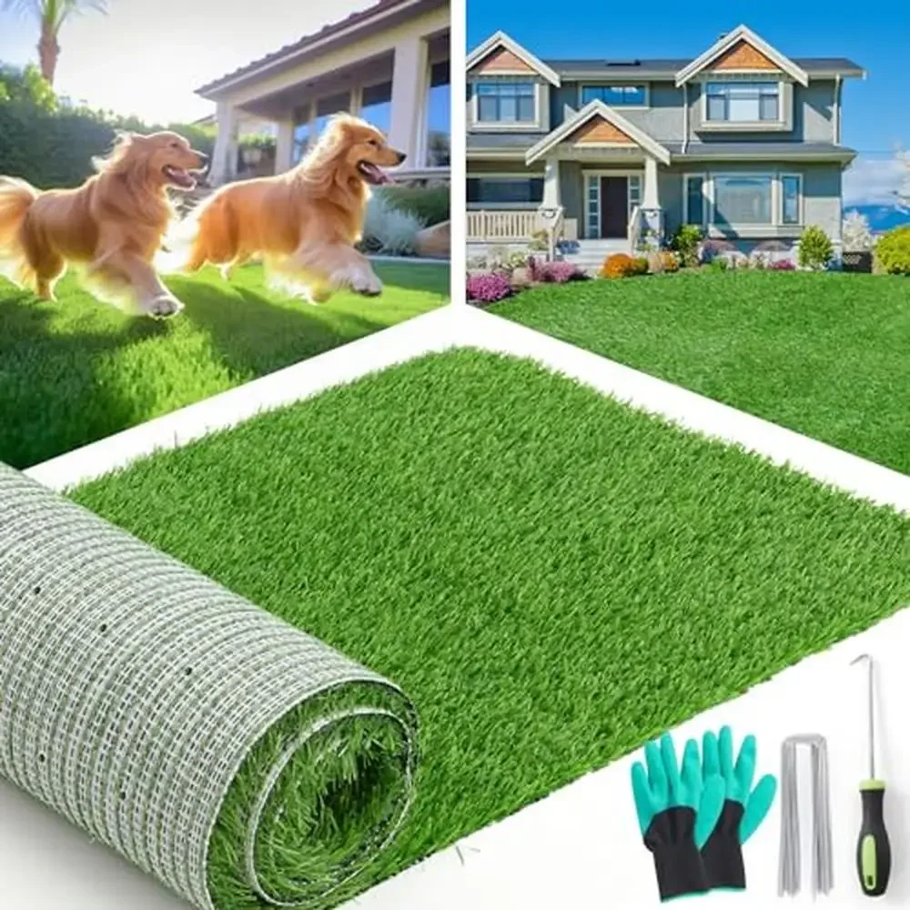 Artificial Turf Grass Dog Potty 4x6ft Drainage Holes Soft UV-Resistant Easy to Clean Indoor Outdoor Landscape Decoration