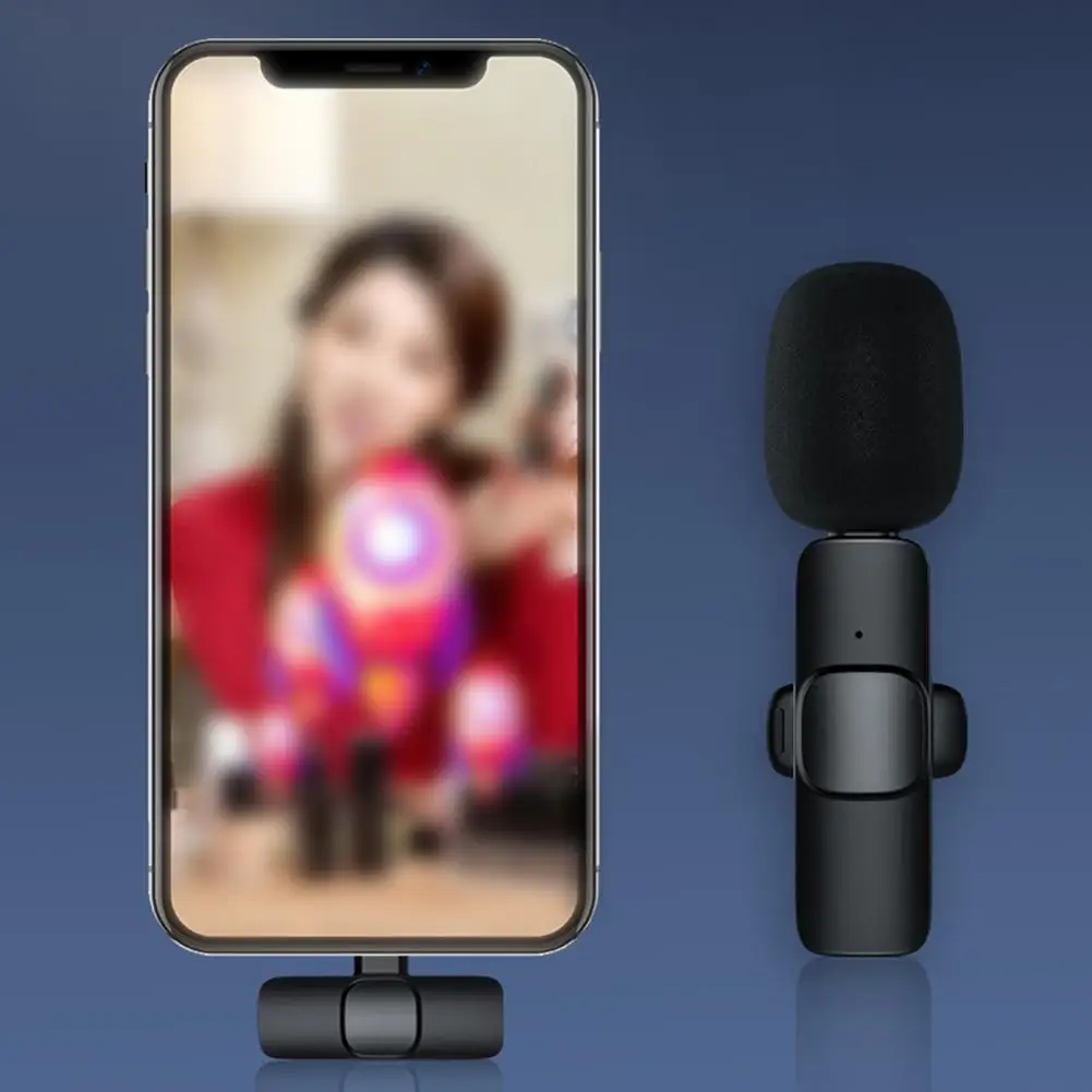 Wireless Lavalier Microphone Audio Video Recording Mini Mic for Streaming Vlogging Voice Recording Plug & Play Sd5c0289381584189b64d160ae35864060