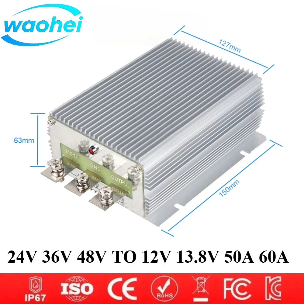 20A 240W DC 24V 36V 48V Step Down To 12V Converter Buck - View #2