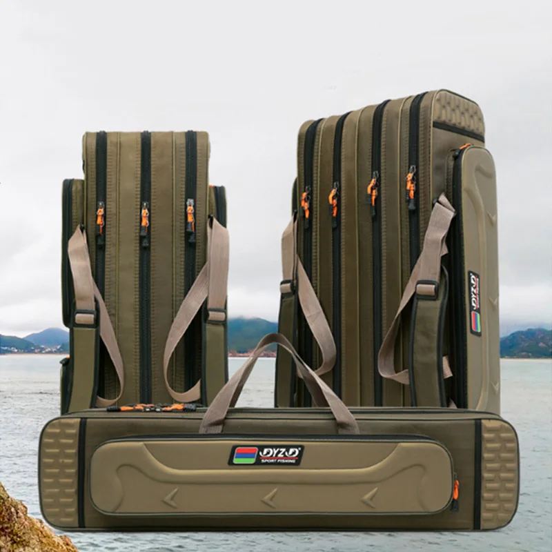 Sac de pêche multifonction 2/3/4 couches 80-120cm pour canne, moulinet et leurres - XA153G