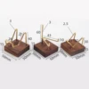 Metal Arm Mineral Stand Display Holder Rack Wood Support Base for Crystal Minerals Ores Agate Rocks for Home Office Show Room 6