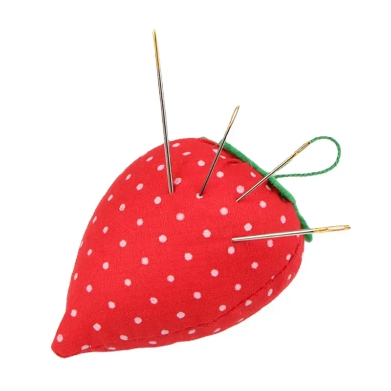 DIY Fabric Pin Cushion Soft Needle Ball Cross Stitch Sewing Handmade Sewing Tools Needle Pack with Wood Base Sewing Accessory