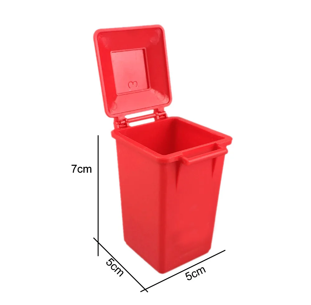 Trash Can Toy Garbage Truck Cans Curbside Vehicle Bin Toys Kid Simulation Furniture Miniature kitchen DollhouseToys