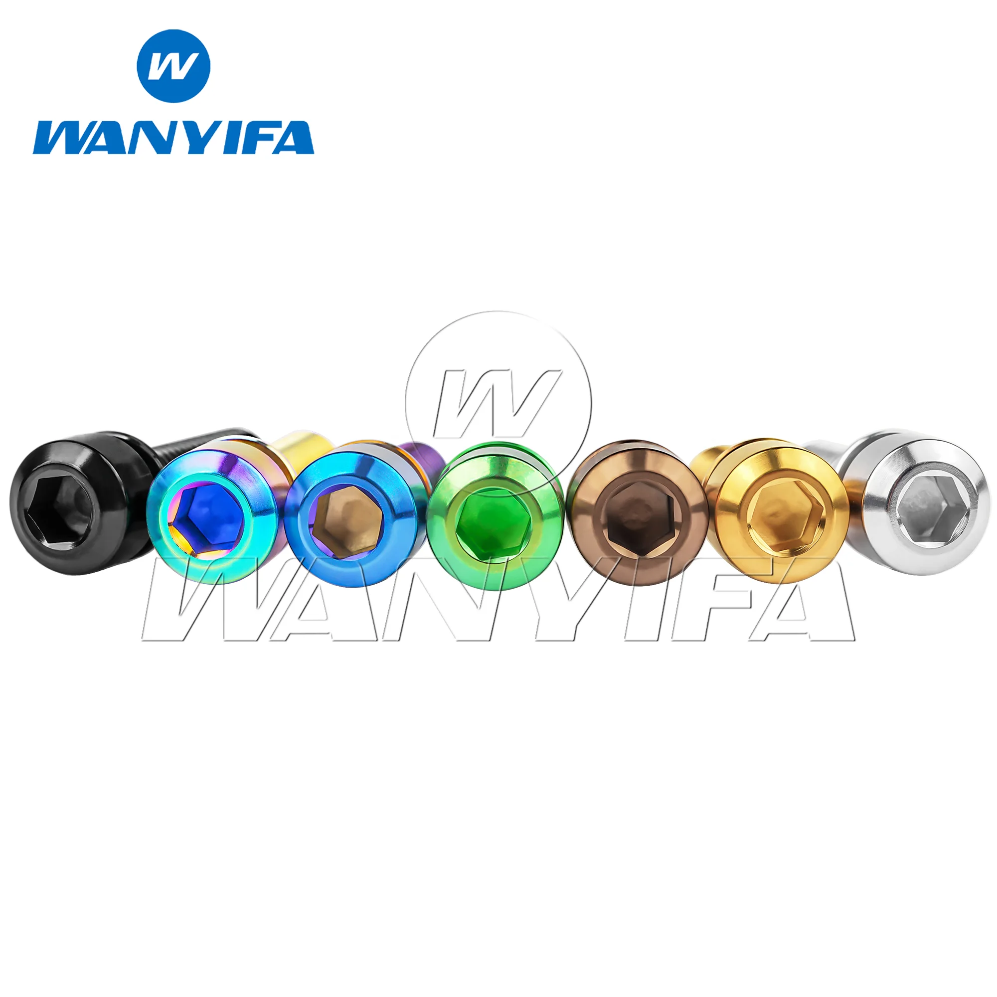 Titanium Bolts Wanyifa Titanium Bolt M5 x16 18 20MM Mountain Bike Road Bike Fixed Handlebar Stem Screws
