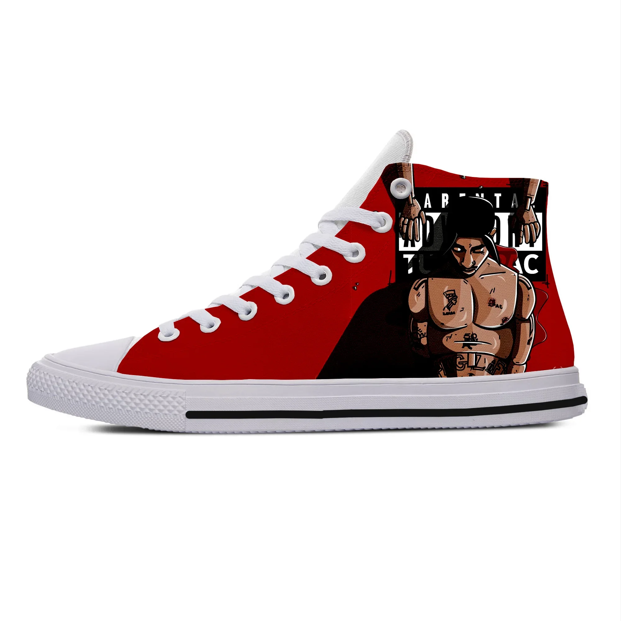 Hot Cool Fashion 2Pac Tupac High Sneakers Men Women High Quality High Help Casual Shoes Summer Classic Latest Board Shoes