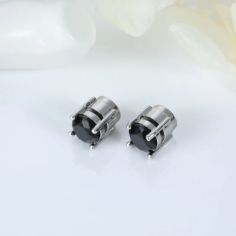 12 Pares De Pendientes Magnéticos Para Hombre Y Mujer – Sin Perforación, Acero Inoxidable Con CZ Y Aros | Hipoalergénicos