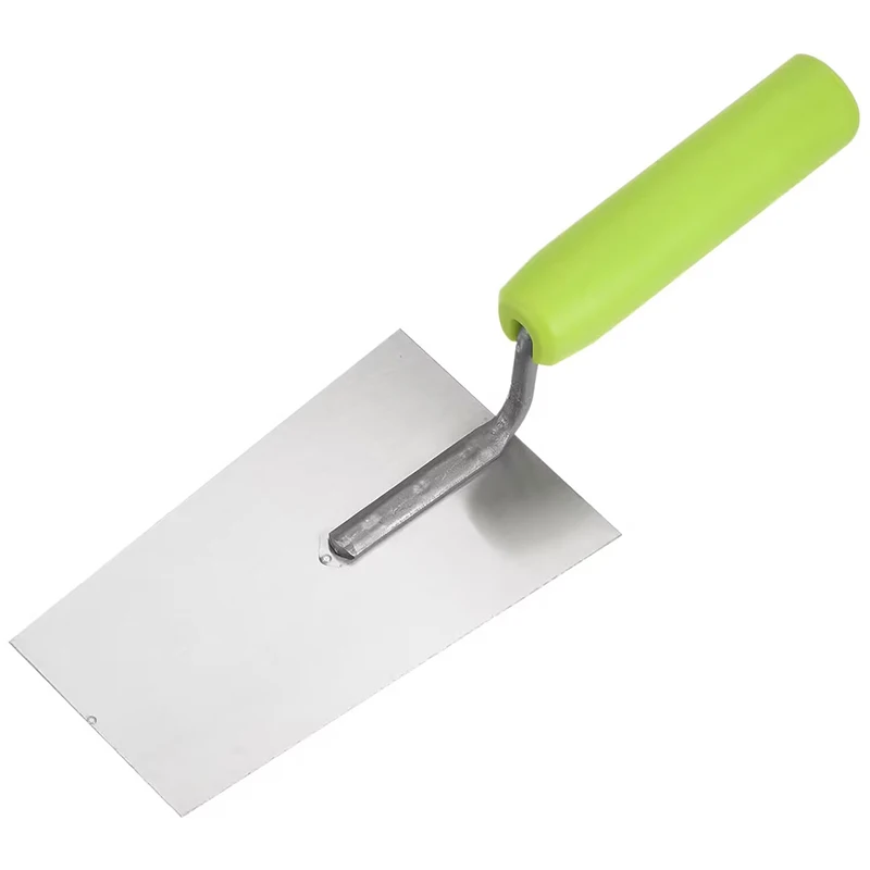 Enhanced Rubber Grip Carbon Steel Plaster Trowel for Construction and Repair Tasks