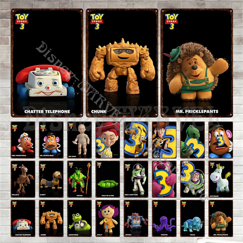 Toy Story Metal Sign Kids Room Disney Wall Art Decor Metal Poster