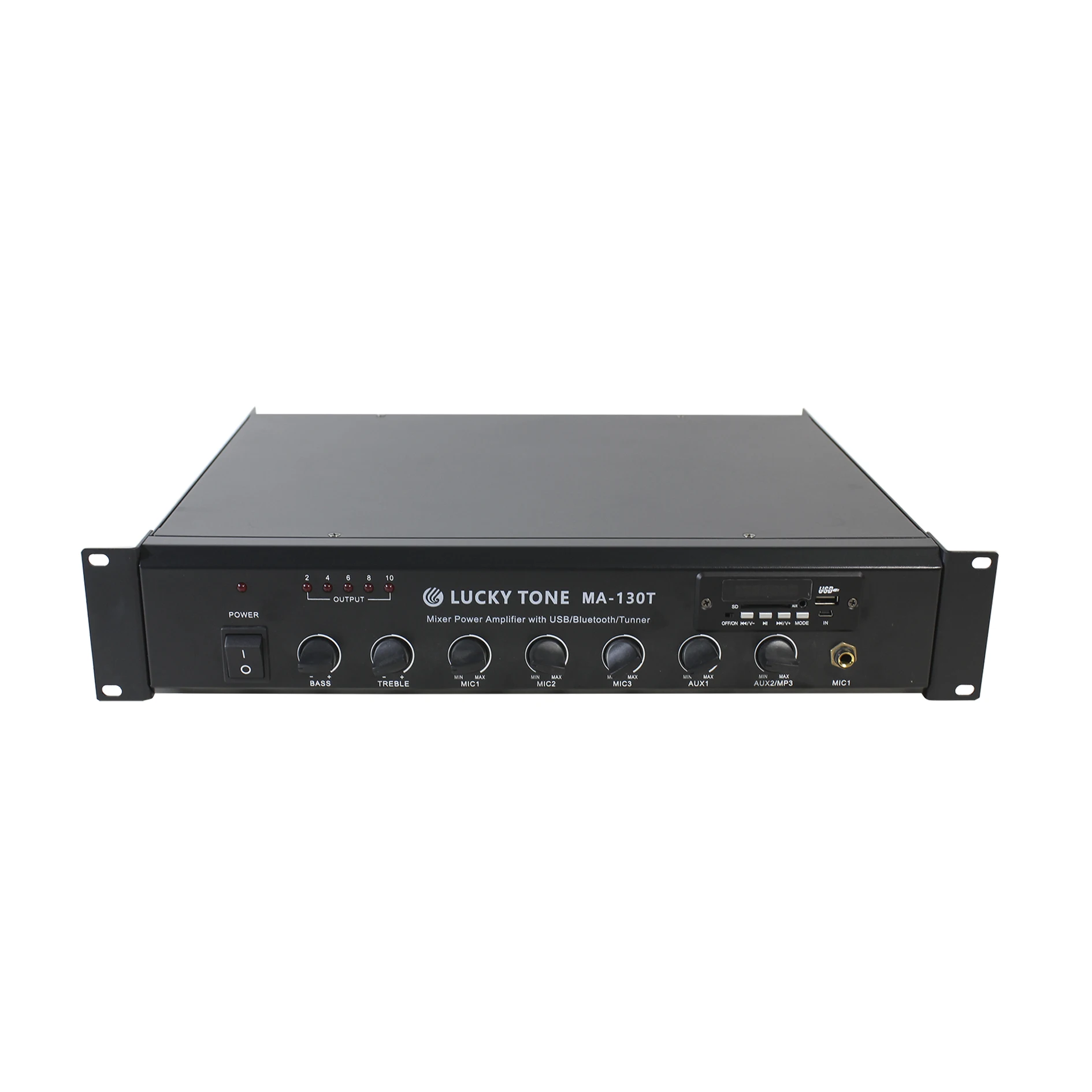 

USB and Tuner 130W MA Series Mixer Power Amplifier with 100V, 70V and 4-16 Ohms Transfomerisolated Speaker Outputs