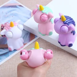 Novelty And Fun Squinting Unicorn Popping Eyeball Doll Spoof Protruding Eye Toys Children Adult Gadgets Anti-stress Toys