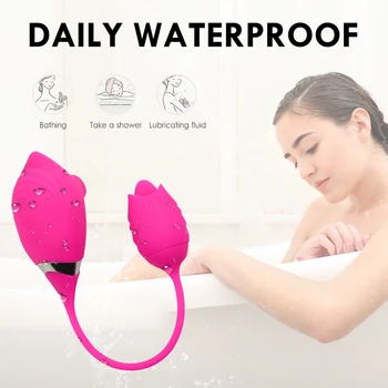 2 IN 1 Tongue Sucking Vibrator 10Speed Vibrating Clit Sucker Nipple Blowjob Clitoris Stimulation Masturbation Sex Toys for Women 4