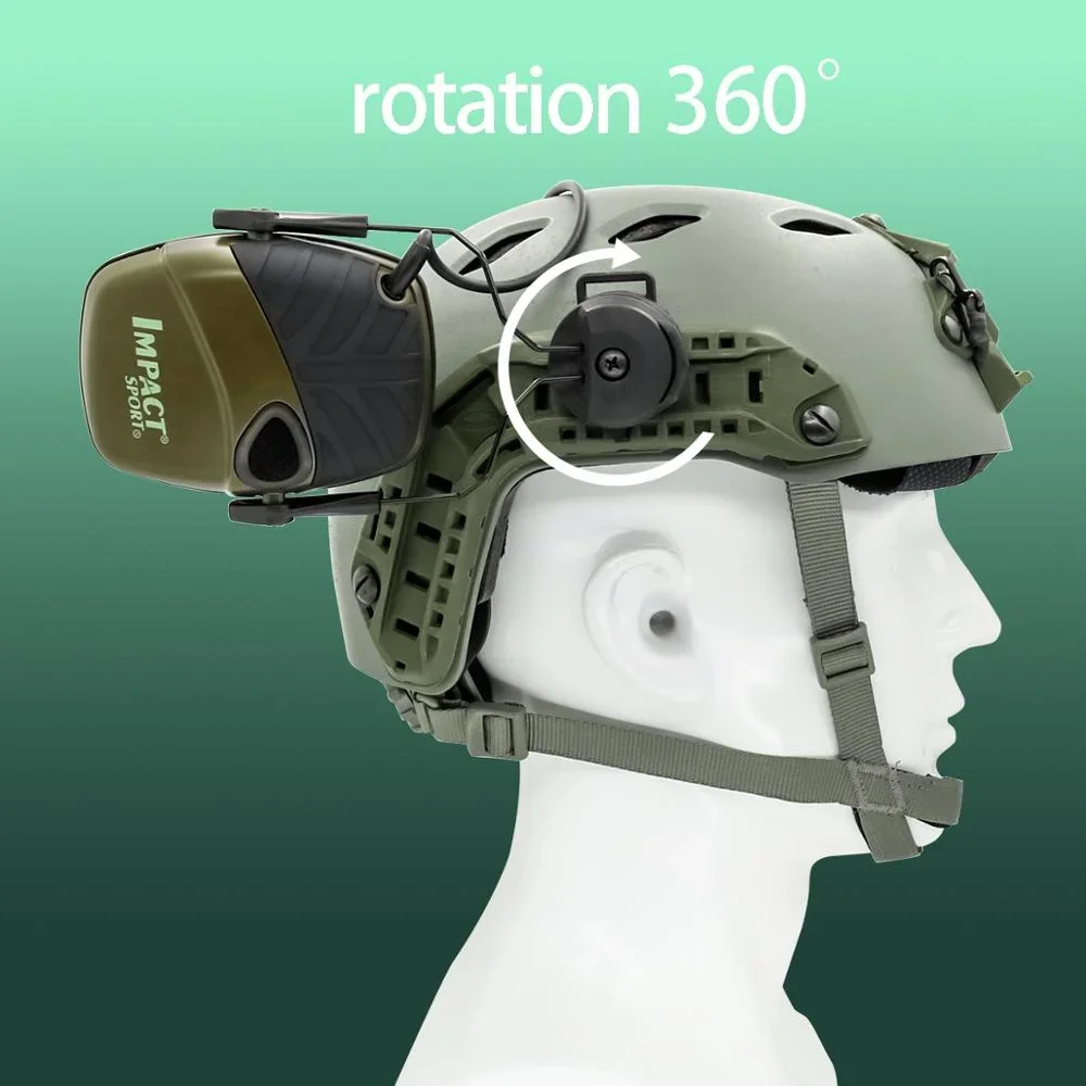 Electronic earmuf ARC OPS-CORE Helmet Rail Adapter Tactical headphone Stand for Howard Leight Impact Sport hunt shooting headset 6
