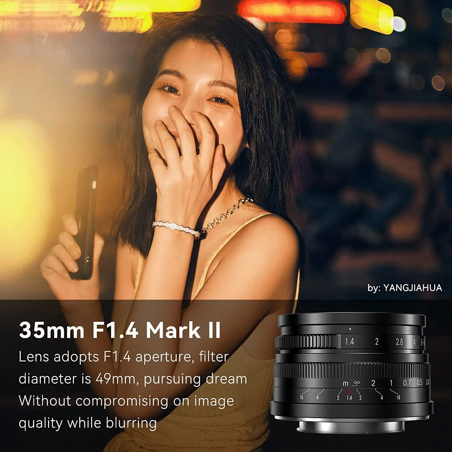 7artisans 35mm f/1.4 Mark II APS-C 수동 초점 프라임 렌즈 ( E, 후지 X, 캐논 EOS-R, EOS-M, 니콘 Z 미러리스 카메라용)