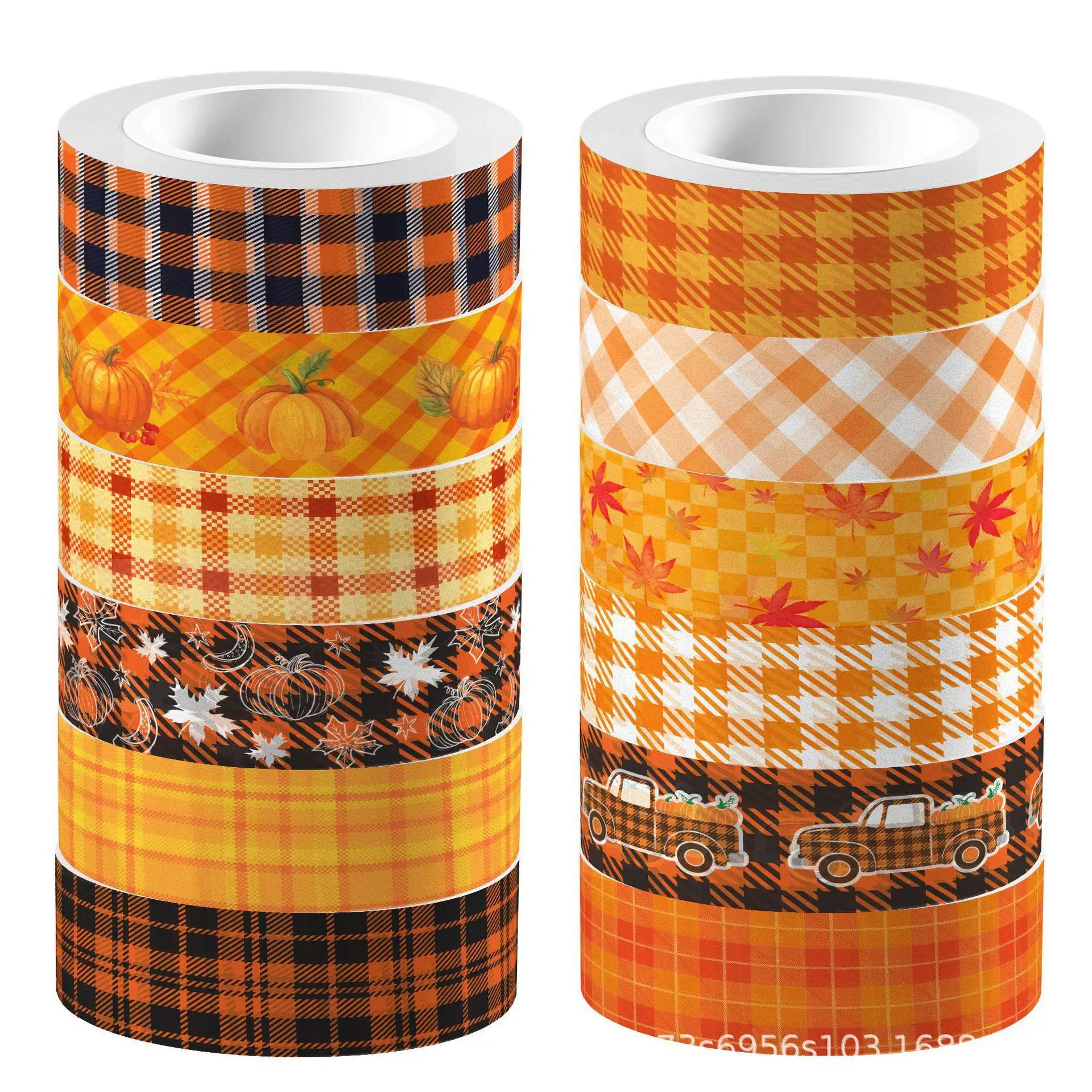 500 Autocollants Feuilles D'automne - Rouleau PVC, Motifs érable Et Feuilles, 6x3 Cm, Pour Scrapbooking, DIY