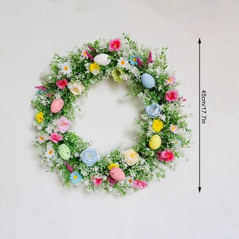 45m New Artificial Flower Front Door Wreath Tulip Lavender Winter Jasmine Wreath Wedding Home Decor 4