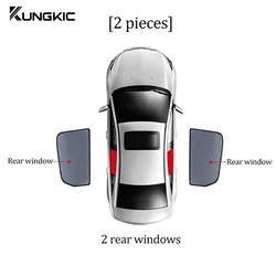Premium Sunshade Shield with Mesh Curtains (Rear window 2pcs)