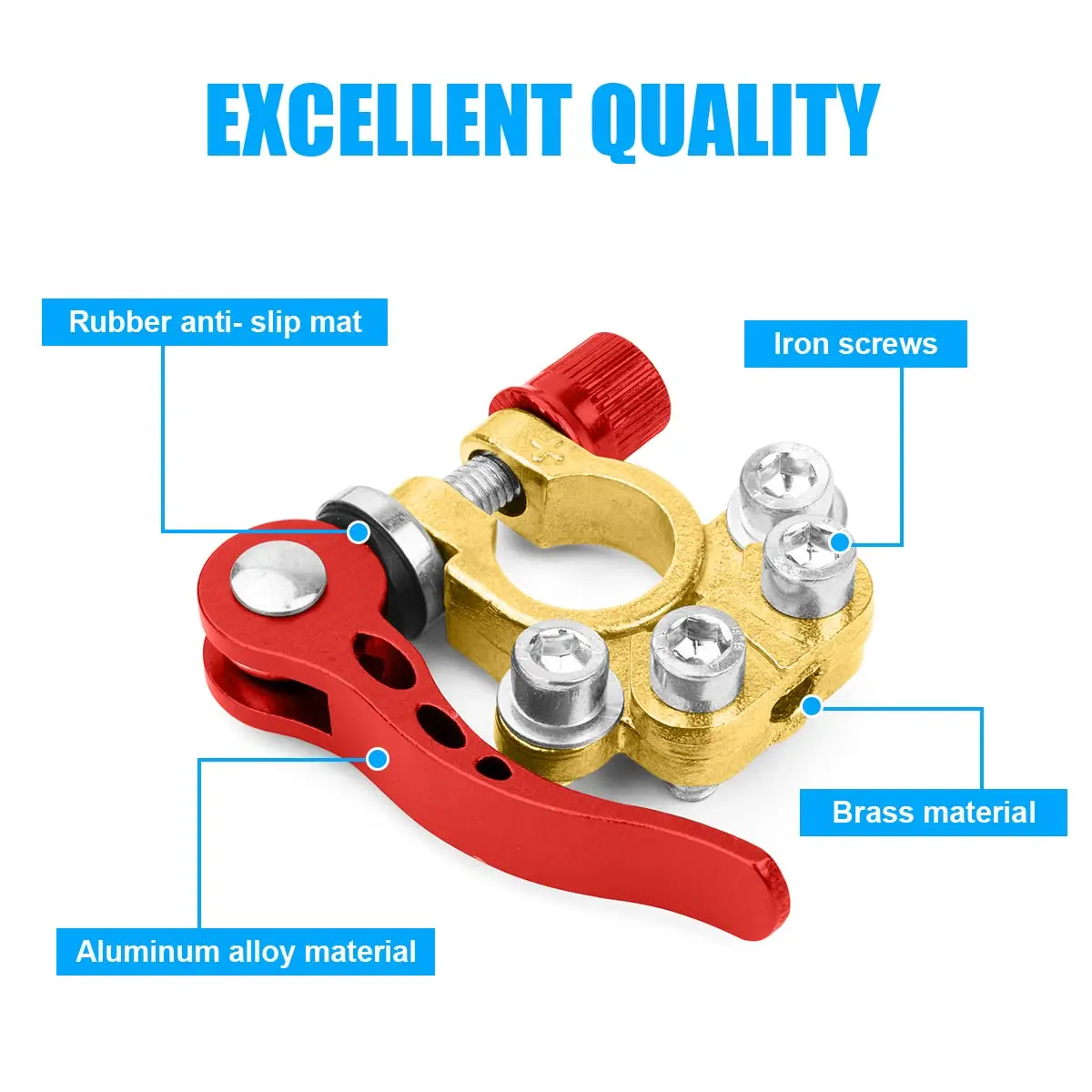 Quick Disconnect Auto Cables Connectors Car Battery Bornes Main Cable Post Clamp Terminal Screw Connection 1 Pair For Car Truck battery terminal connectors