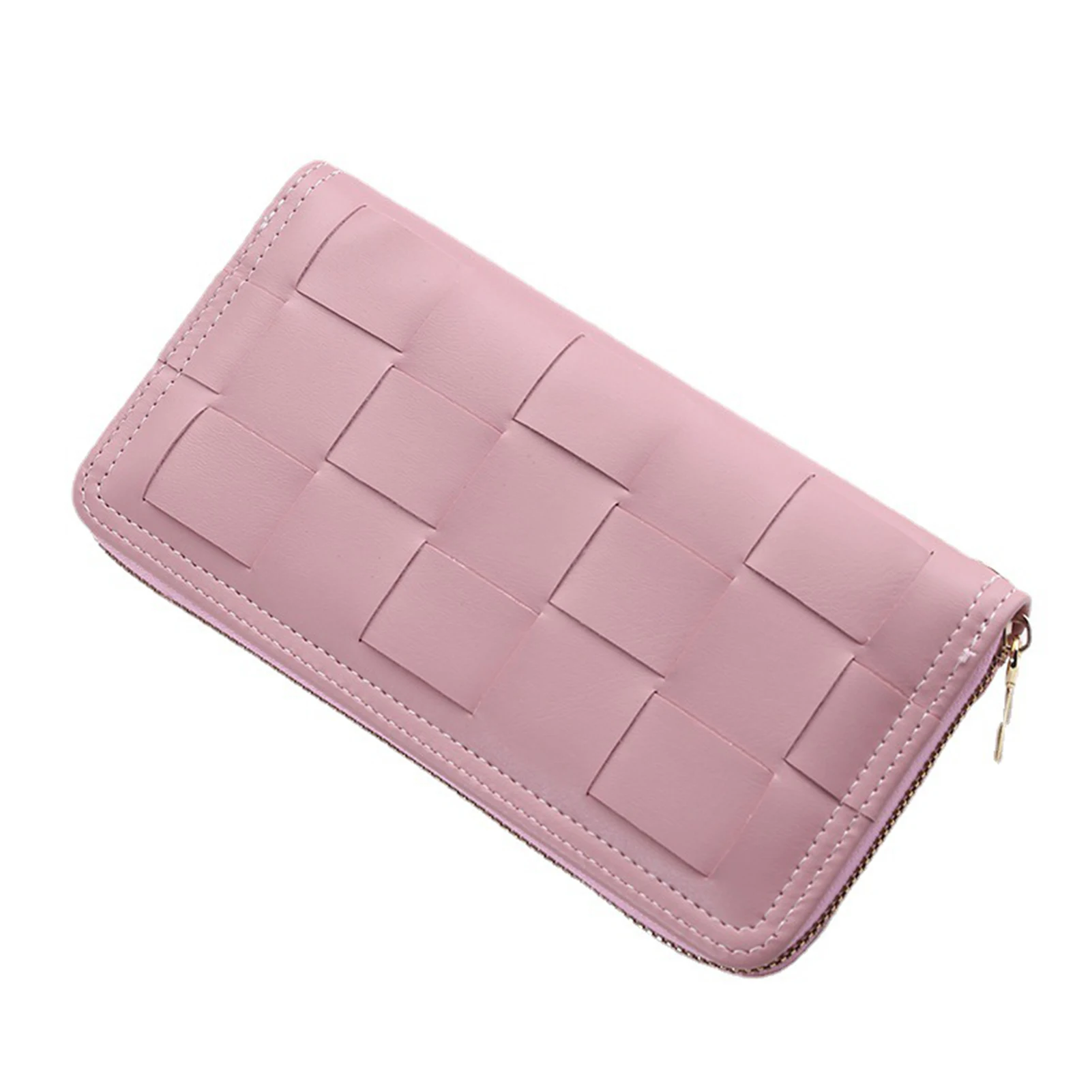 

Women's Long Wallet Handbag with Wrist Strap Zipper Closure Purse for Daily Office Business Travel